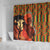 African-American Mother's Day Shower Curtain Black Mom And Son Kente Pattern