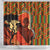 African-American Mother's Day Shower Curtain Black Mom And Son Kente Pattern