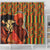 African-American Mother's Day Shower Curtain Black Mom And Son Kente Pattern