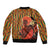 African-American Mother's Day Sleeve Zip Bomber Jacket Black Mom And Son Kente Pattern