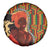African-American Mother's Day Spare Tire Cover Black Mom And Son Kente Pattern