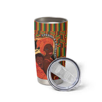 African-American Mother's Day Tumbler Cup Black Mom And Son Kente Pattern