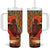 African-American Mother's Day Tumbler With Handle Black Mom And Son Kente Pattern