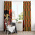 African-American Mother's Day Window Curtain Black Mom And Son Kente Pattern