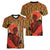 African-American Mother's Day Women V-Neck T-Shirt Black Mom And Son Kente Pattern