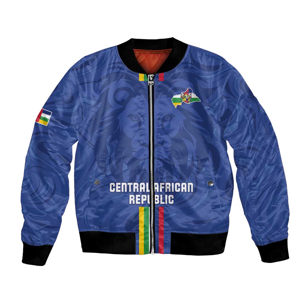 Custom Central African Republic Football Bomber Jacket Go Les Fauves Go