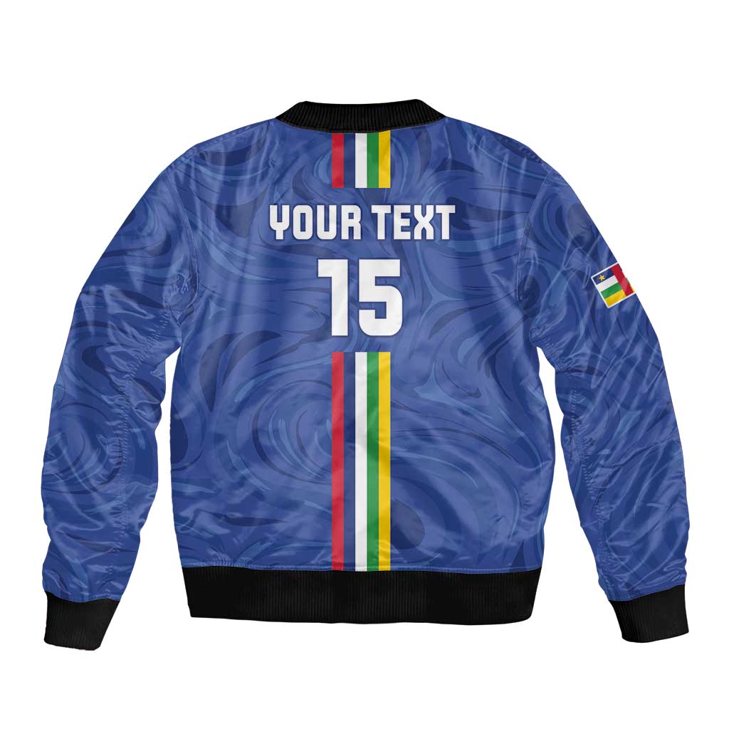 Custom Central African Republic Football Bomber Jacket Go Les Fauves Go