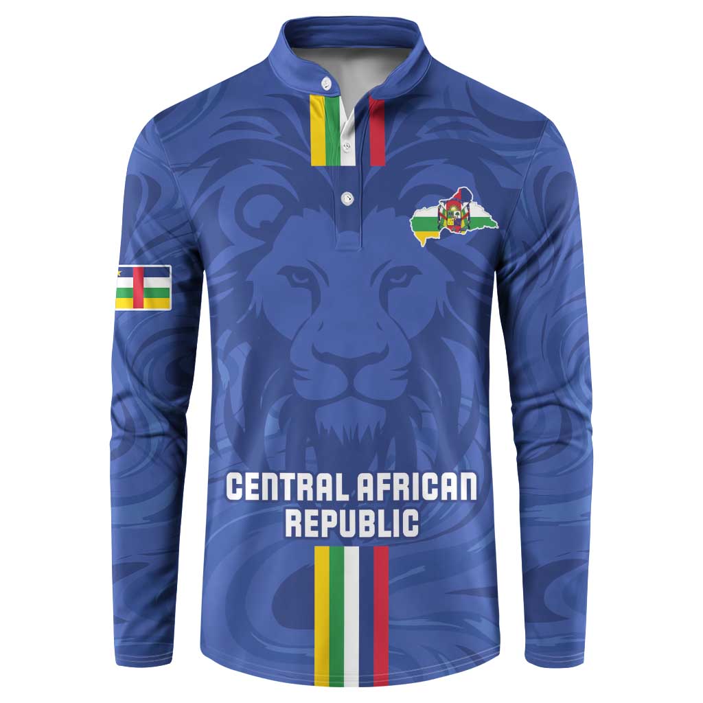 Custom Central African Republic Football Button Sweatshirt Go Les Fauves Go