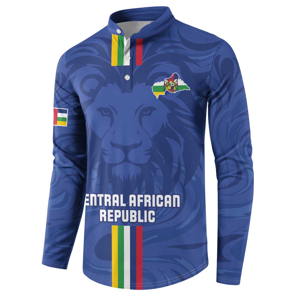 Custom Central African Republic Football Button Sweatshirt Go Les Fauves Go