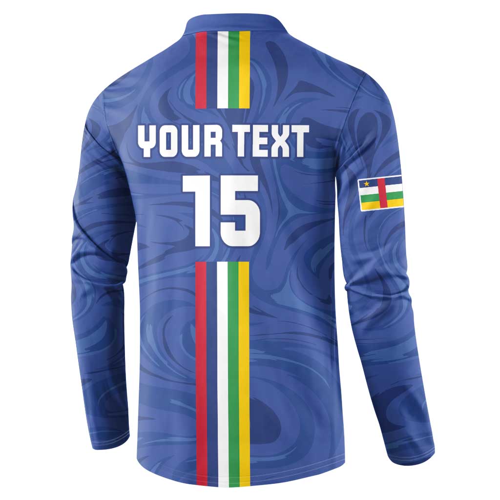 Custom Central African Republic Football Button Sweatshirt Go Les Fauves Go