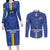 Custom Central African Republic Football Couples Matching Long Sleeve Bodycon Dress and Long Sleeve Button Shirt Go Les Fauves Go