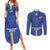 Custom Central African Republic Football Couples Matching Summer Maxi Dress and Long Sleeve Button Shirt Go Les Fauves Go