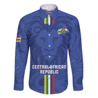 Custom Central African Republic Football Family Matching Long Sleeve Bodycon Dress and Hawaiian Shirt Go Les Fauves Go