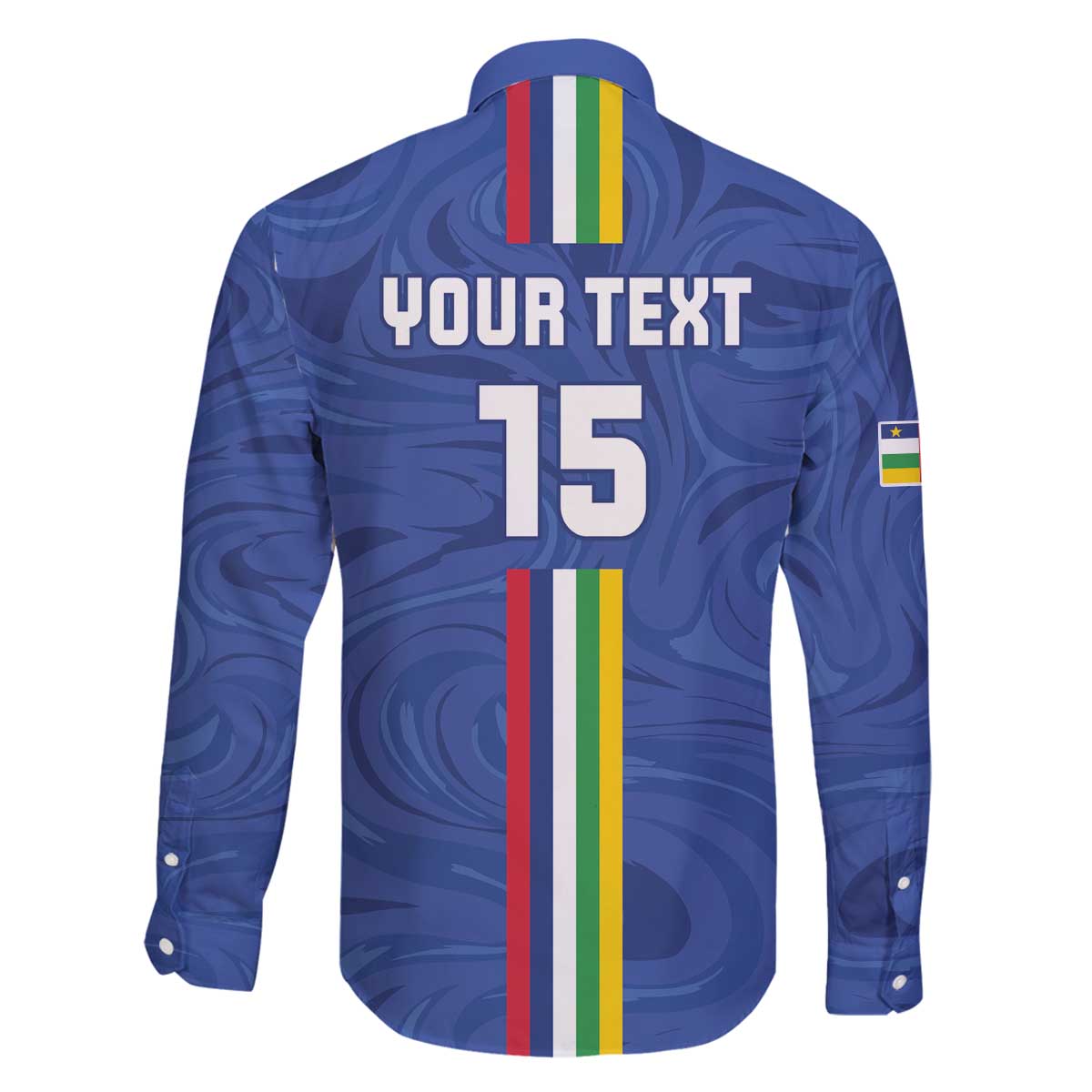 Custom Central African Republic Football Family Matching Off The Shoulder Long Sleeve Dress and Hawaiian Shirt Go Les Fauves Go