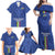 Custom Central African Republic Football Family Matching Off Shoulder Maxi Dress and Hawaiian Shirt Go Les Fauves Go