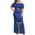 Custom Central African Republic Football Family Matching Off Shoulder Maxi Dress and Hawaiian Shirt Go Les Fauves Go