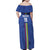Custom Central African Republic Football Family Matching Off Shoulder Maxi Dress and Hawaiian Shirt Go Les Fauves Go