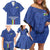 Custom Central African Republic Football Family Matching Off Shoulder Short Dress and Hawaiian Shirt Go Les Fauves Go