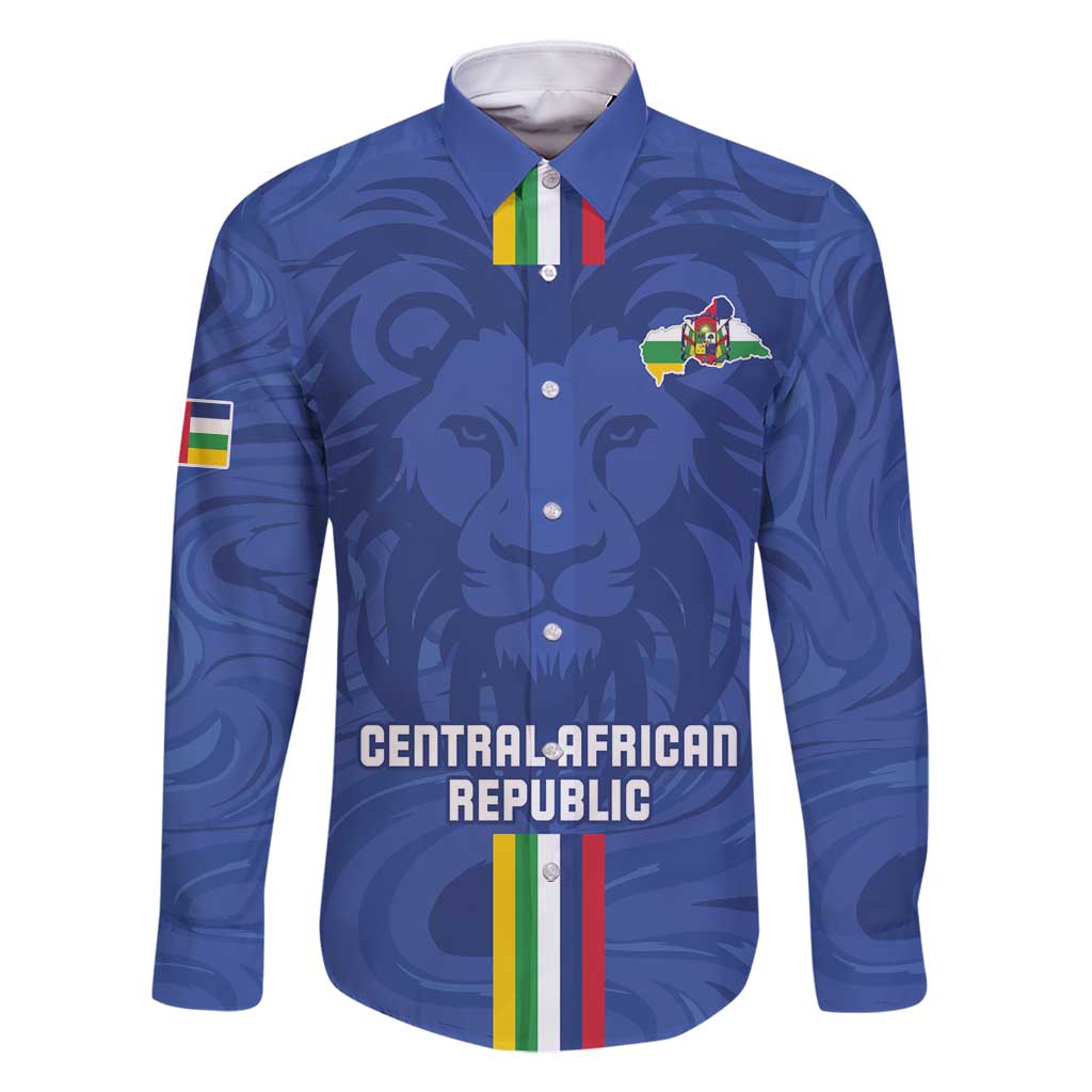 Custom Central African Republic Football Family Matching Off Shoulder Short Dress and Hawaiian Shirt Go Les Fauves Go