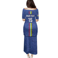 Custom Central African Republic Football Family Matching Puletasi and Hawaiian Shirt Go Les Fauves Go