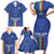 Custom Central African Republic Football Family Matching Short Sleeve Bodycon Dress and Hawaiian Shirt Go Les Fauves Go