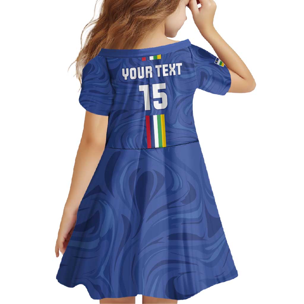 Custom Central African Republic Football Family Matching Summer Maxi Dress and Hawaiian Shirt Go Les Fauves Go