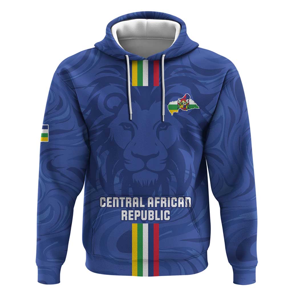 Custom Central African Republic Football Hoodie Go Les Fauves Go