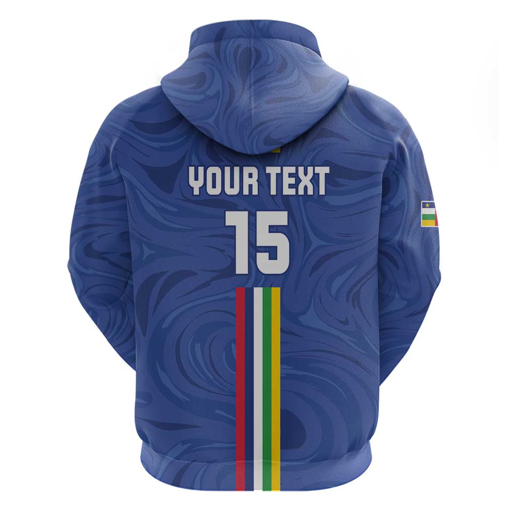 Custom Central African Republic Football Hoodie Go Les Fauves Go