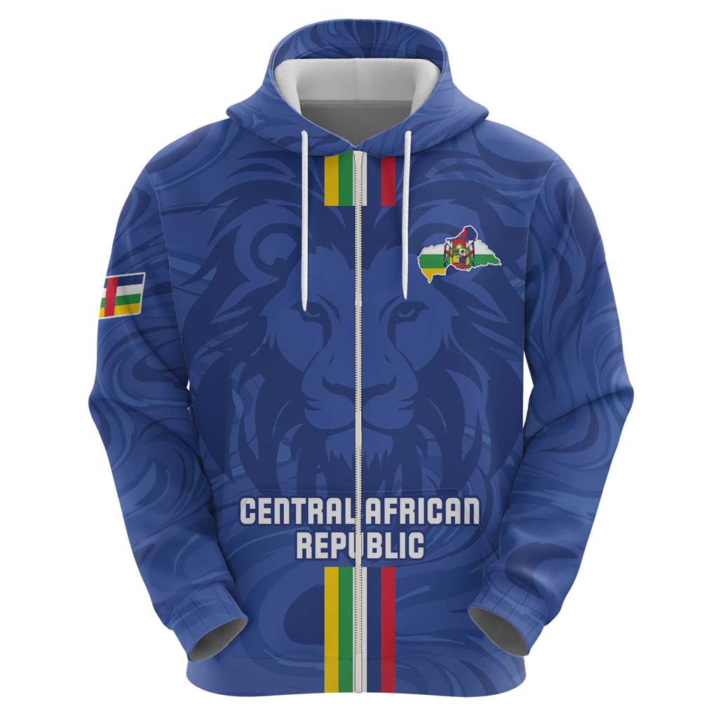 Custom Central African Republic Football Hoodie Go Les Fauves Go