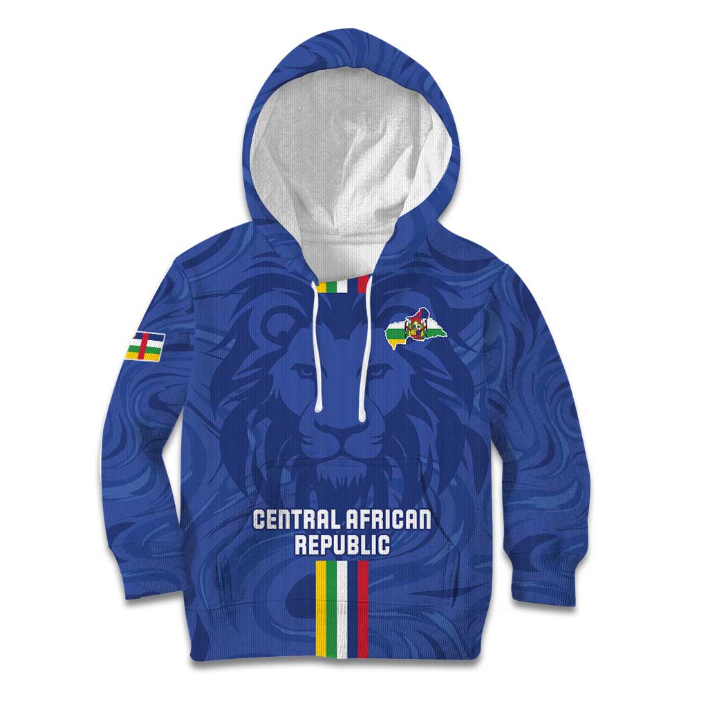 Custom Central African Republic Football Kid Hoodie Go Les Fauves Go
