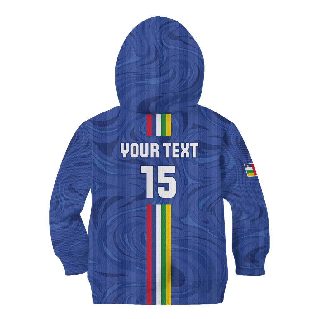 Custom Central African Republic Football Kid Hoodie Go Les Fauves Go