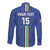 Custom Central African Republic Football Long Sleeve Button Shirt Go Les Fauves Go