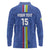 Custom Central African Republic Football Long Sleeve Polo Shirt Go Les Fauves Go