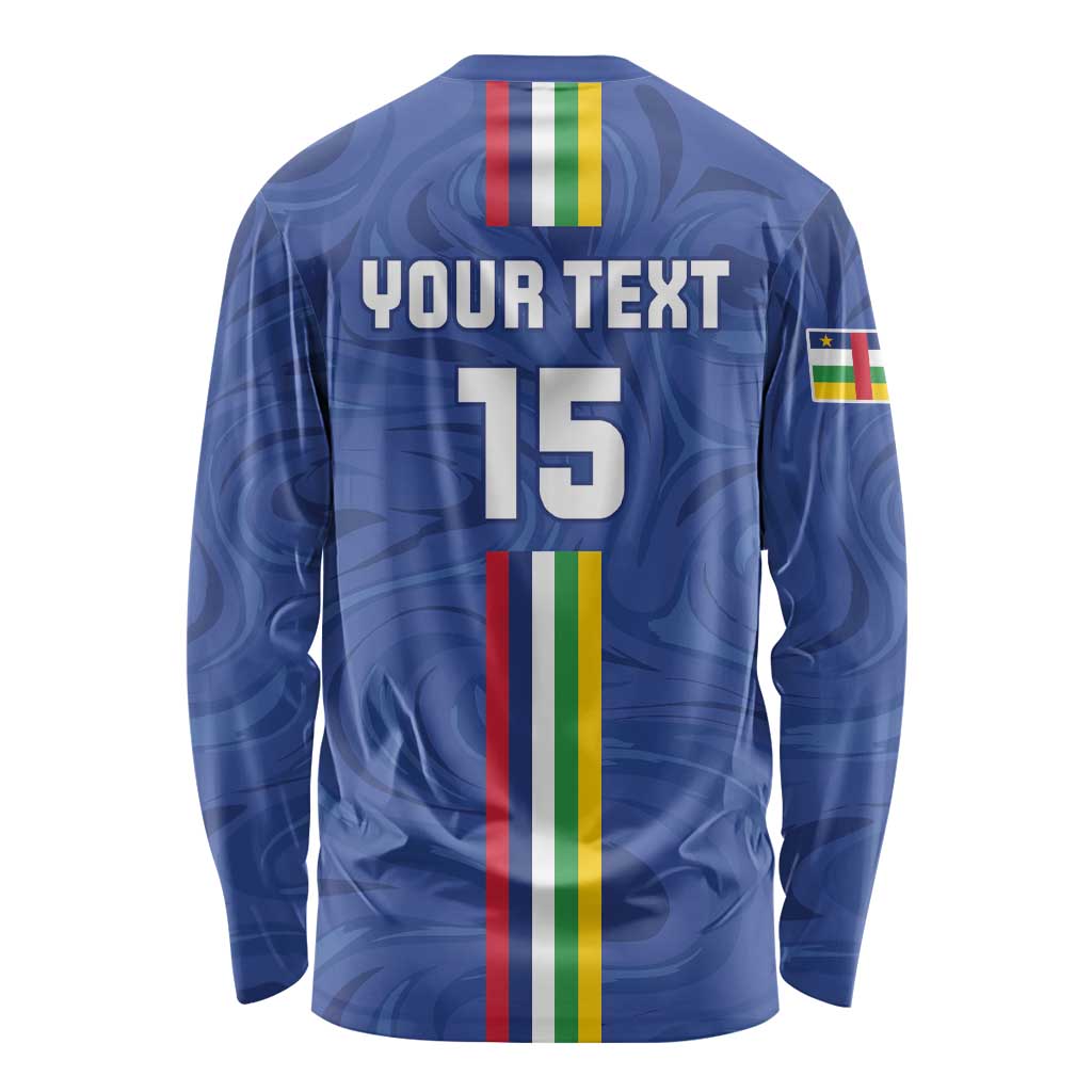 Custom Central African Republic Football Long Sleeve Shirt Go Les Fauves Go