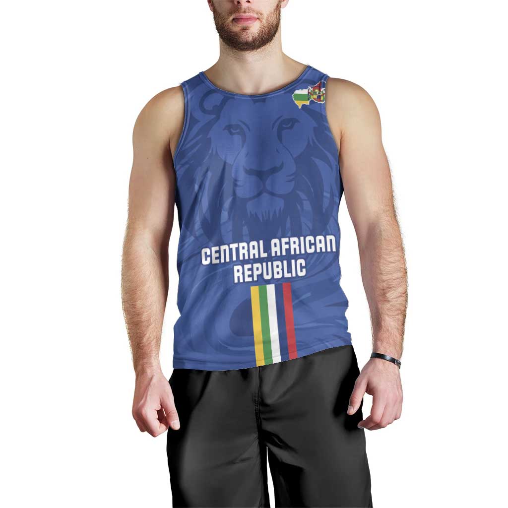 Custom Central African Republic Football Men Tank Top Go Les Fauves Go