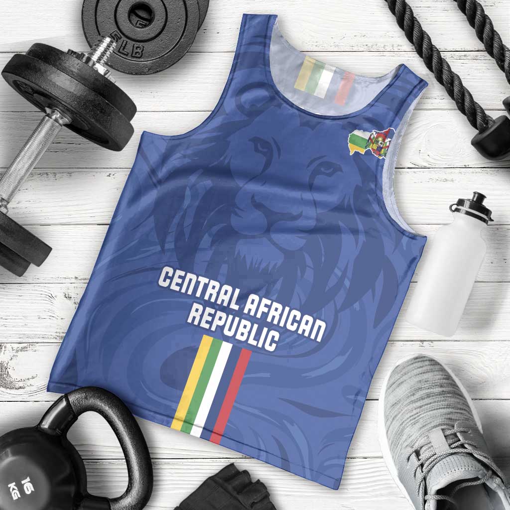 Custom Central African Republic Football Men Tank Top Go Les Fauves Go