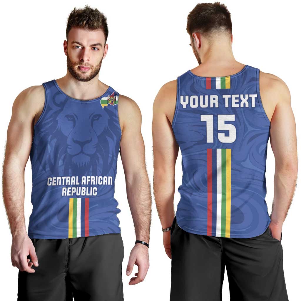 Custom Central African Republic Football Men Tank Top Go Les Fauves Go