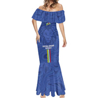 Custom Central African Republic Football Mermaid Dress Go Les Fauves Go