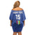 Custom Central African Republic Football Off Shoulder Short Dress Go Les Fauves Go