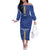 Custom Central African Republic Football Off The Shoulder Long Sleeve Dress Go Les Fauves Go