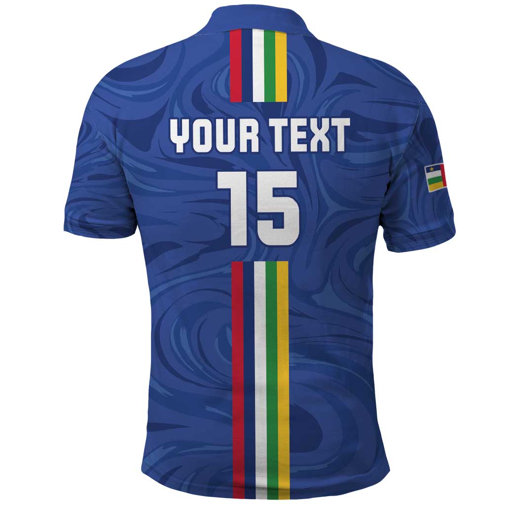 Custom Central African Republic Football Polo Shirt Go Les Fauves Go
