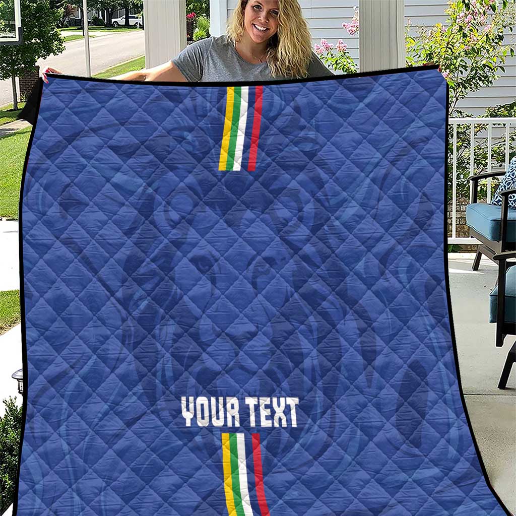 Custom Central African Republic Football Quilt Go Les Fauves Go