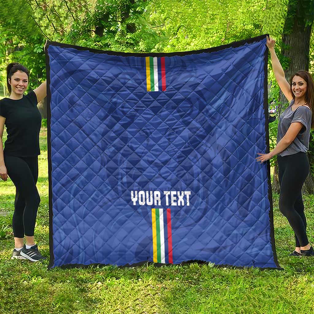 Custom Central African Republic Football Quilt Go Les Fauves Go