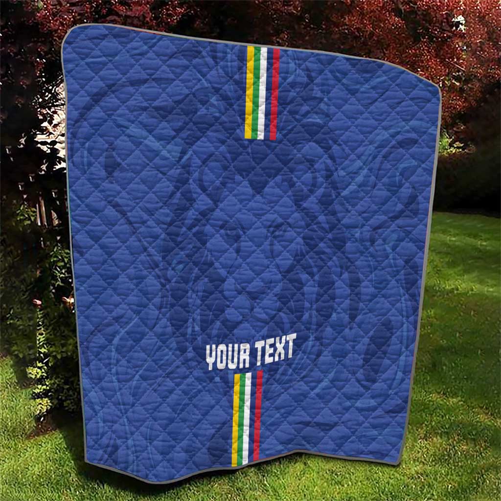 Custom Central African Republic Football Quilt Go Les Fauves Go