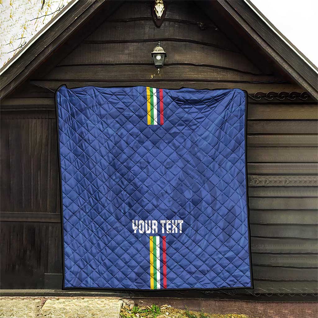 Custom Central African Republic Football Quilt Go Les Fauves Go