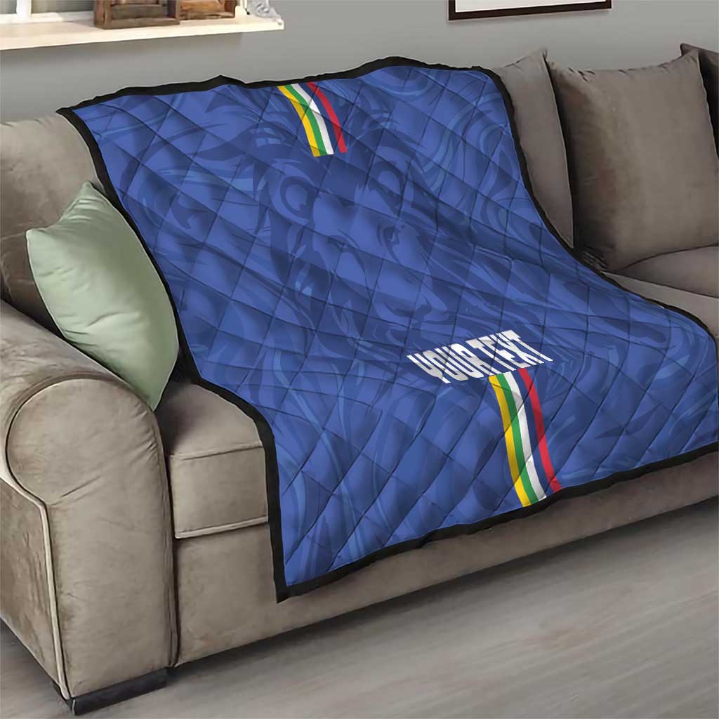 Custom Central African Republic Football Quilt Go Les Fauves Go