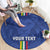 Custom Central African Republic Football Round Carpet Go Les Fauves Go