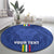 Custom Central African Republic Football Round Carpet Go Les Fauves Go