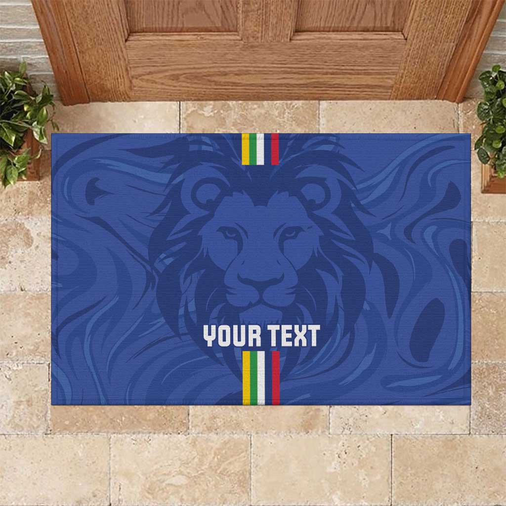Custom Central African Republic Football Rubber Doormat Go Les Fauves Go