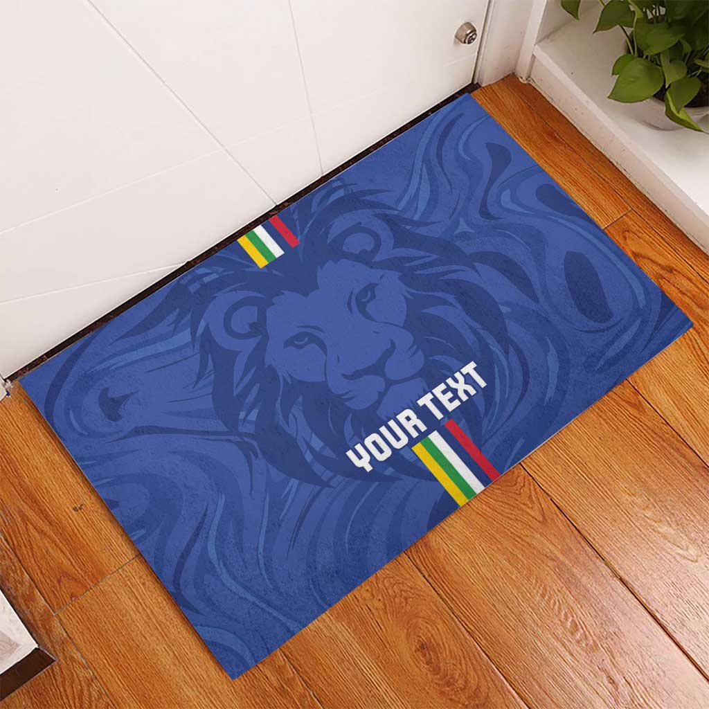 Custom Central African Republic Football Rubber Doormat Go Les Fauves Go
